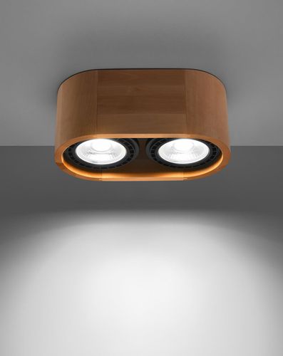 Spot LAMPA sufitowa SL.0914 owalna OPRAWA drewniany downlight drewno na Arena.pl
