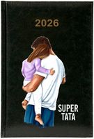 Kalendarz A5 2026 tygodniowy KSIĄŻKOWY PLANER Z NADRUKIEM SUPER TATA