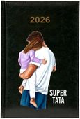 Kalendarz A5 2026 tygodniowy KSIĄŻKOWY PLANER Z NADRUKIEM SUPER TATA