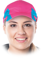 Czapka  Damska  Daszkiem Różowa Flash Wstawki Siatki Dla Lepszej Wentylacji