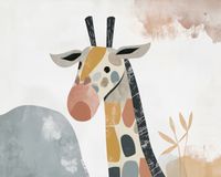 Plakat 50x40cm Żyrafa Bambino