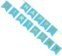 Baner urodzinowy happy birthday niebieski