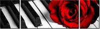 90CM 80 OBRAZ 3 ELEM RÓŻA FORTEPIANIE ŚCIENNY