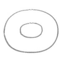 SREBRNY KOMPLET ŁAŃCUSZKI OGNIWKOWE SREBRO PRÓBY 925