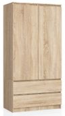 SZAFA S 90 cm 2 DRZWI 2 SZUFLADY SONOMA