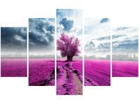 OBRAZ FIELD&TREE POLE DRZEWO KOLORY