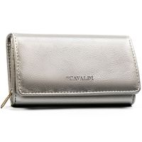 duży, srebrny portfel damski ze skóry ekologicznej z kieszonką zewnętrzną