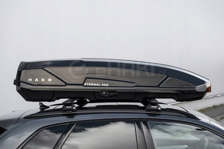 BAGAŻNIK DACHOWY BOX BOKS KUFER HAKR ETERNAL 600 Litrów CZARNY POŁYSK zdjęcie 4