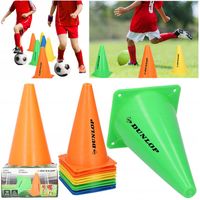 Stożki Sportowe Dunlop Pachołki Treningowe 10 sztuk kolorowe STABILNE