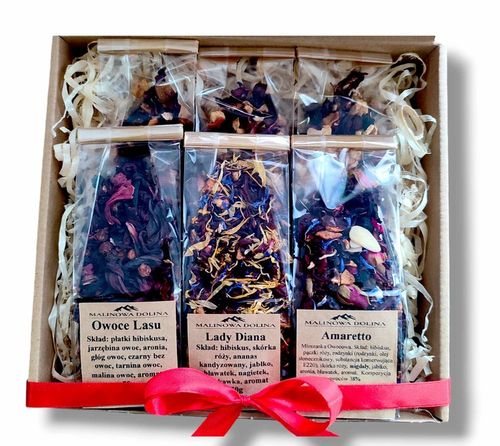 Zestaw Prezentowy 6 herbat SŁODKI UPOMINEK Prezent Koniec Roku na Arena.pl