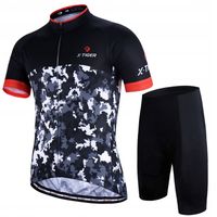 Męski Strój Rowerowy Komplet Kolarski Żelowy Przewiewny Wiosna Lato Styl L