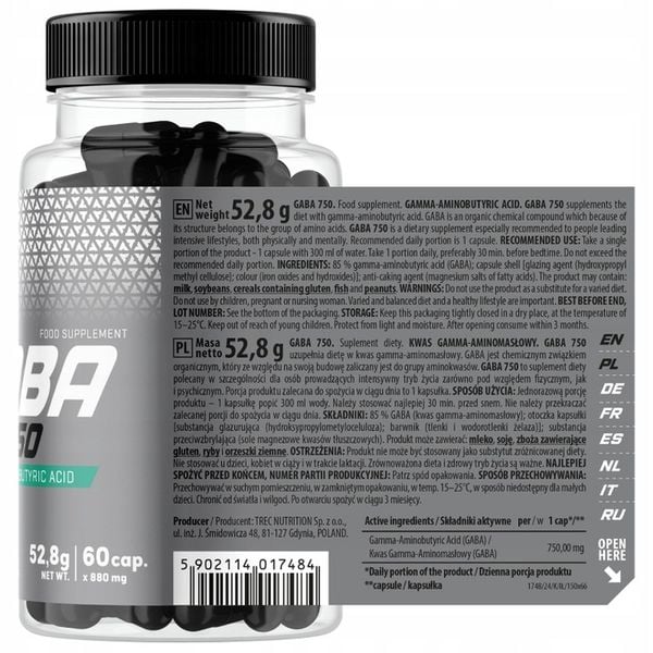 TREC GABA 750 60 kaps SLEEP-ER zdjęcie 5