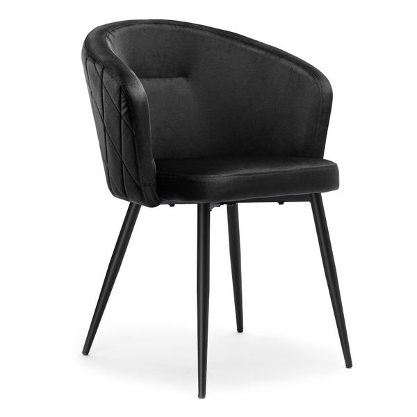 Krzesło HAMPTON VELVET czarne zdjęcie 1