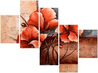 100 75CM OBRAZ 5 ELEM AUTORSKIE MAKI ŚCIENNY