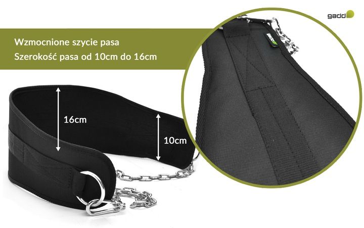 Ergonomic Dip Belt Pas obciążeniowy zdjęcie 9