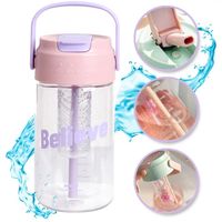 butelka na wodę z koszyczkiem i słomką 800 ml believe bd34