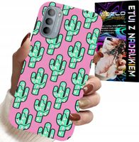 ETUI DO MOTOROLA G31 / G41 - KAKTUSY, KAKTUS NA RÓŻOWYM TLE + FOLIA