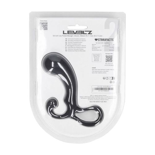 Bulb With Loop Silicone Prostate Massager - M - Black na Arena.pl