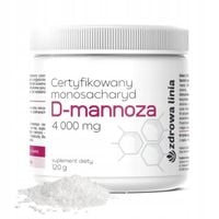 D-Mannoza D-mannose 4000 mg CZYSTA bez dodatków 120g Miarka GRATIS
