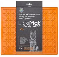 Duża mata spowalniająca jedzienie dla psa LickiMat Krzyżyk miękki pomarańcz