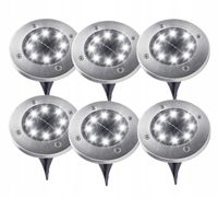 OGRODOWE LAMPKI SOLARNE GRUNTOWE ŚWIECĄCY DYSK 6