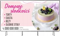 BANER REKLAMOWY na siatce mesh 100x50cm gotowy projekt DOMOWE TORTY REKLAMA