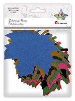 dekoracja filcowa liście klonu 12 szt 95x100mm titanum