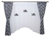 Komplet wojskowy moro szare czołg firana chłopiec