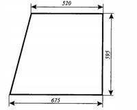 Szyba drzwi górna - drzwi góra Massey Ferguson MF-255 kabina Sokółka K-403