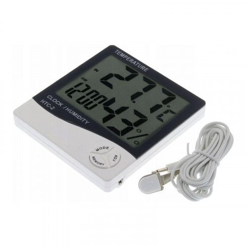 BEZPRZEWODOWA STACJA POGODY TERMO-HIGROMETR ZEWNĘTRZNA SONDA ZEGAR BUD na Arena.pl