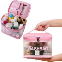 Duża kosmetyczka podróżna turystyczna pojemny organizer kuferek washbag