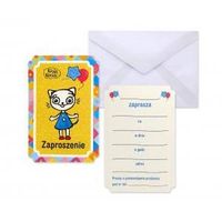 zaproszenia papierowe kicia kocia, 6 szt.