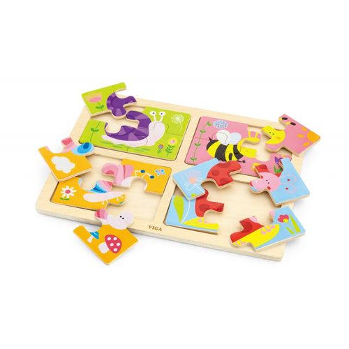 VIGA Drewniane Puzzle Owady 4w1 na Arena.pl
