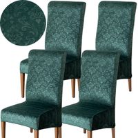 ZESTAW 4 SZT POKROWIEC NA KRZESŁO WELUR ORNAMENT