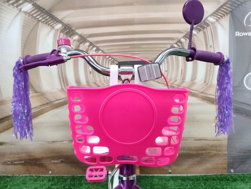 Rower dziecięcy dla dziewczynki FLOWER koło 20 " + wstążki, koszyk, dzwonek na Arena.pl