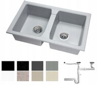 ZLEW ZLEWOZMYWAK GRANIT 8 kolorów 77x48 + SYFON