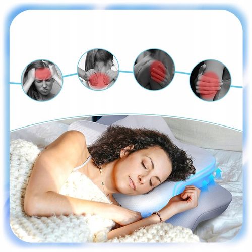 PODUSZKA ORTOPEDYCZNA ERGONOMICZNA PIANKI MEMORY PROFILOWANA POD KARK SZYJĘ na Arena.pl