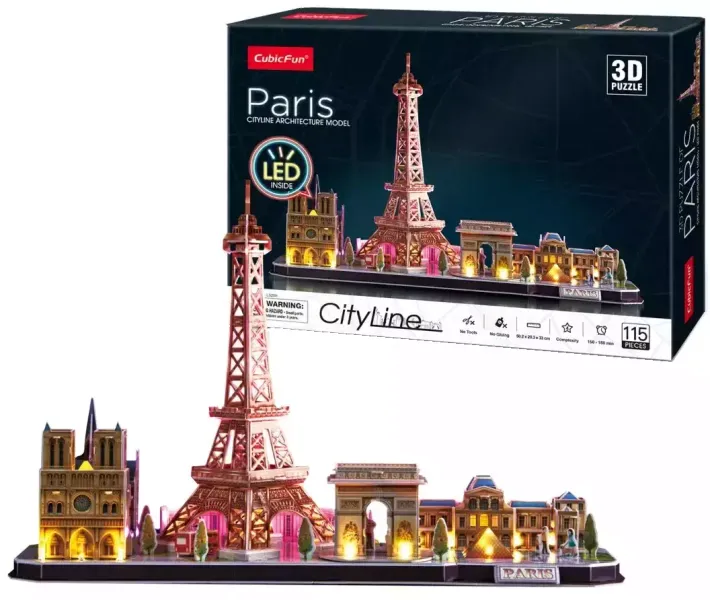 Puzzle 3D LED. City Line. Paryż zdjęcie 1