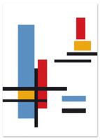 Plakat cyfrowy do wydruku geometria mondrian