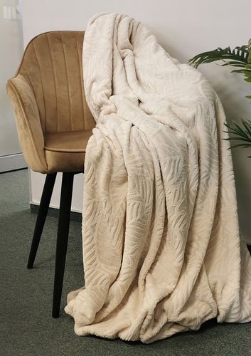 KOC GRUBY NA PREZENT TŁOCZONY WZÓR NARZUTA DLA CÓRKI 150x200 BEŻOWY na Arena.pl