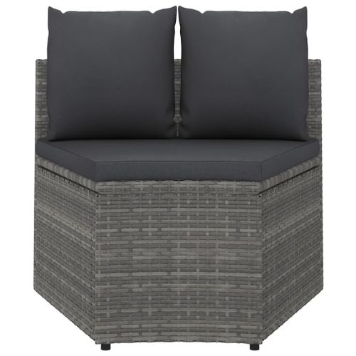 Sofa do ogrodu + poduszki polirattan szara VidaXL na Arena.pl