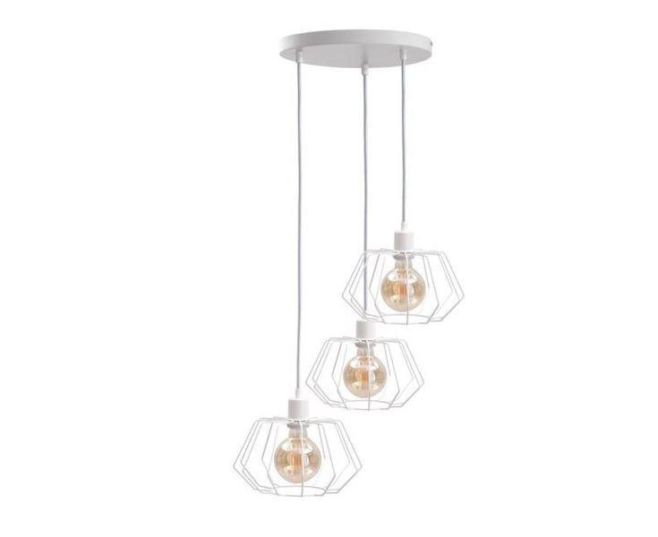 Lampa wisząca 3xE27 LUNA WHITE zdjęcie 1
