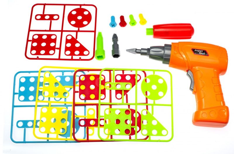 Puzzle Klocki w walizce + wkrętarka 151 el. zdjęcie 11