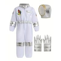 Dziecięcy kostium astronauta biały z czapką i rękawiczkami