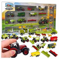 Maszyny Rolnicze Traktory Kombajny Duży Zestaw Farmera dla Dzieci Zwierzęta