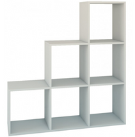 Regał Otwarty Schodkowy Niski 115 cm Biały SPOT TS - 3 Kolory