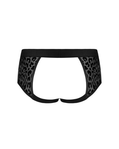 Czarne Męskie Slipki Z Wycięciem Azmeron Jockstrap Obsessive L/XL na Arena.pl