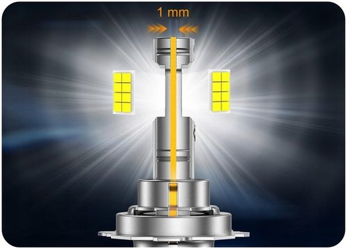Żarówki H7 LED CSP biała 6500K 1do1 12V 7000lm BARDZO MOCNE WIECEJ ŚWIATŁA na Arena.pl
