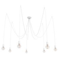 LAMPA wisząca SPIDER 9743 Nowodvorski metalowa OPRAWA pająk zwis kable biała