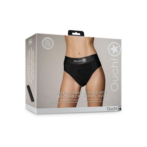 vibrating strap-on thong with removable rear straps - xs/s na Arena.pl